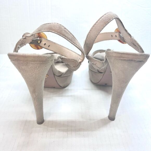 Prada Cream Stiletto Platform Heels 40.5 10.5 - Picture 7 of 12